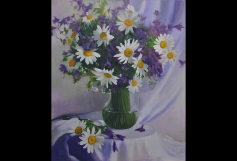 照見－瓶花5 油畫