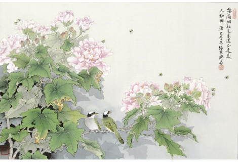 露滴胭脂色正濃 60x90cm 2009.10.05